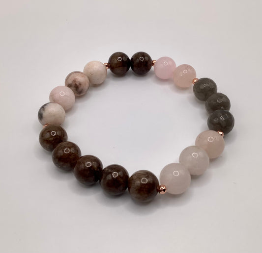 Rose Quartz, Picasso Stone,Jade 10mm