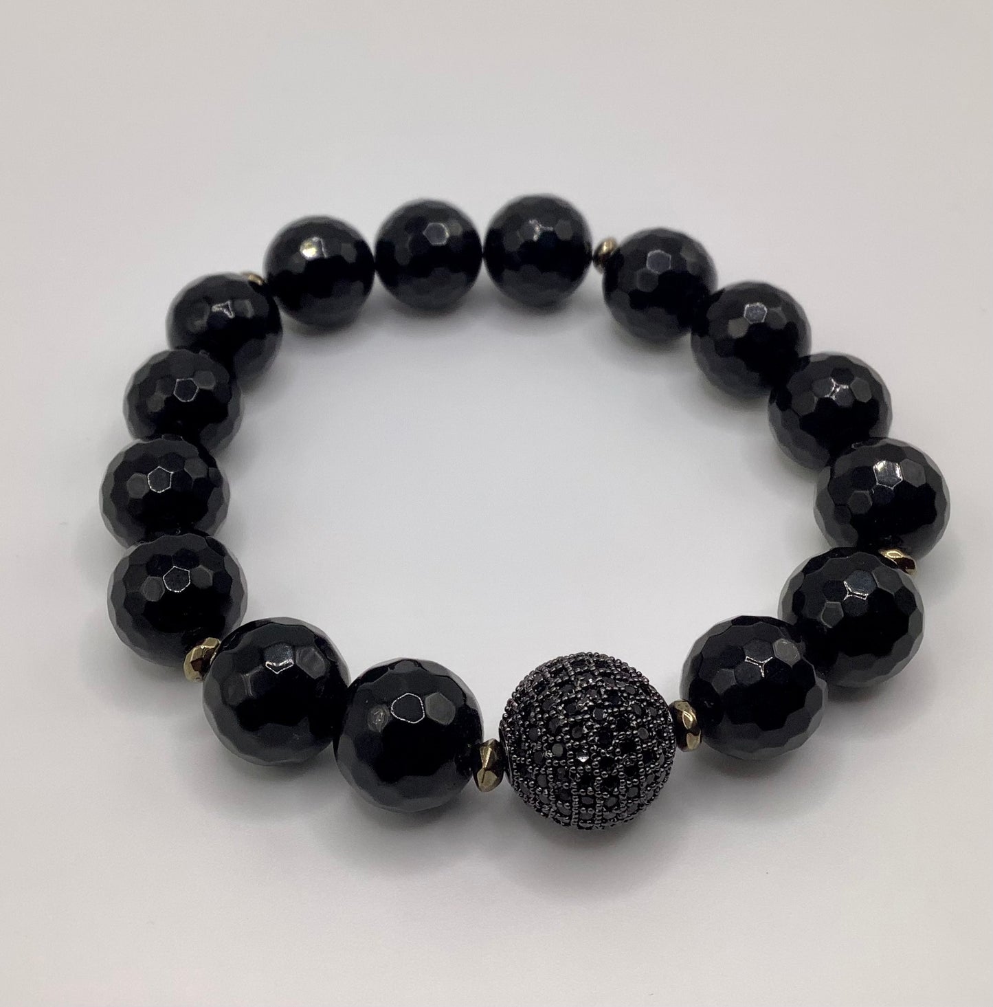 Onyx and CZ Pave 12mm