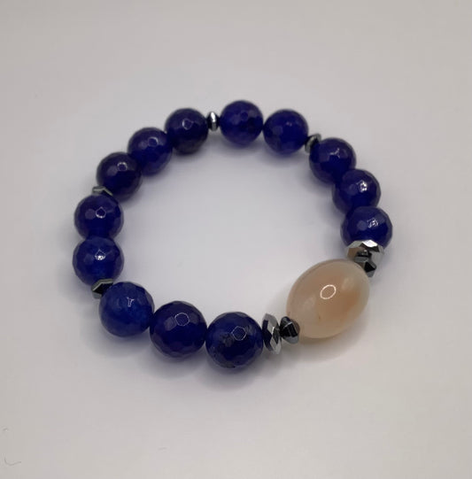 Agate and Hematite 12mm