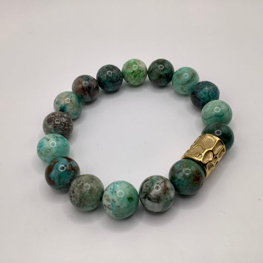 12mm Chrysocolla in Quartz