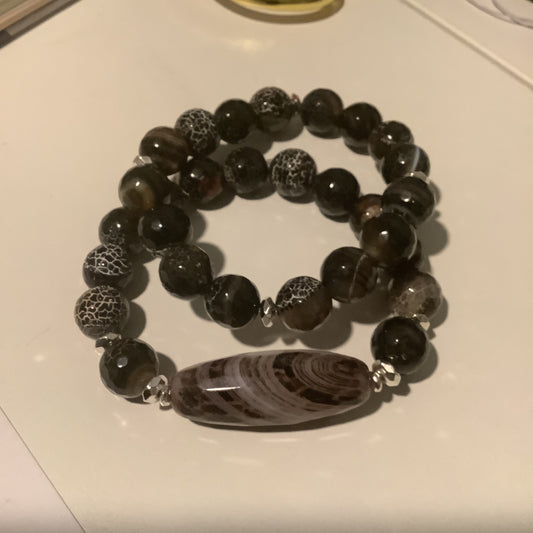 Agate, Jade and Hematite