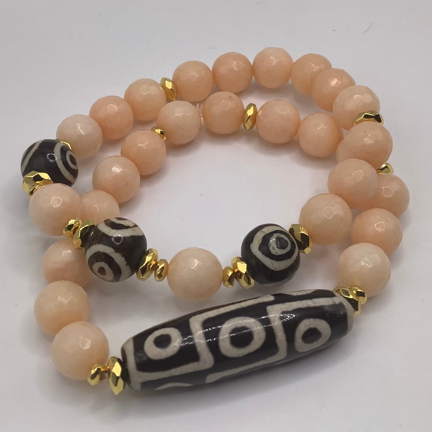 10mm Jade, Hematite and Tibetan 2 pc set