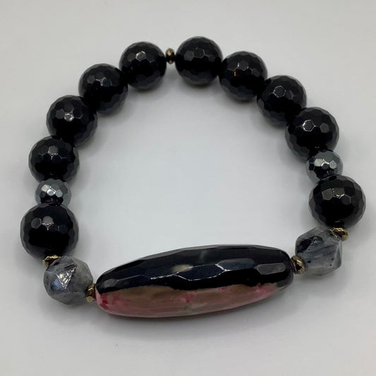 12mm Onyx, Labradorite, Agate  and Hematite