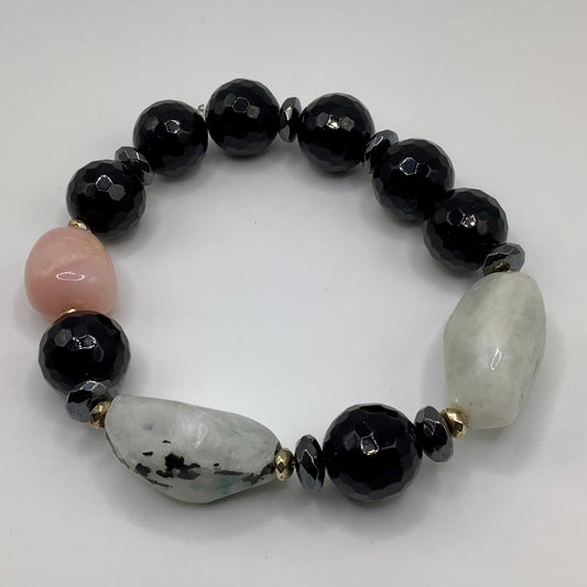 12mm Onyx, Quartz and Rose Quartz