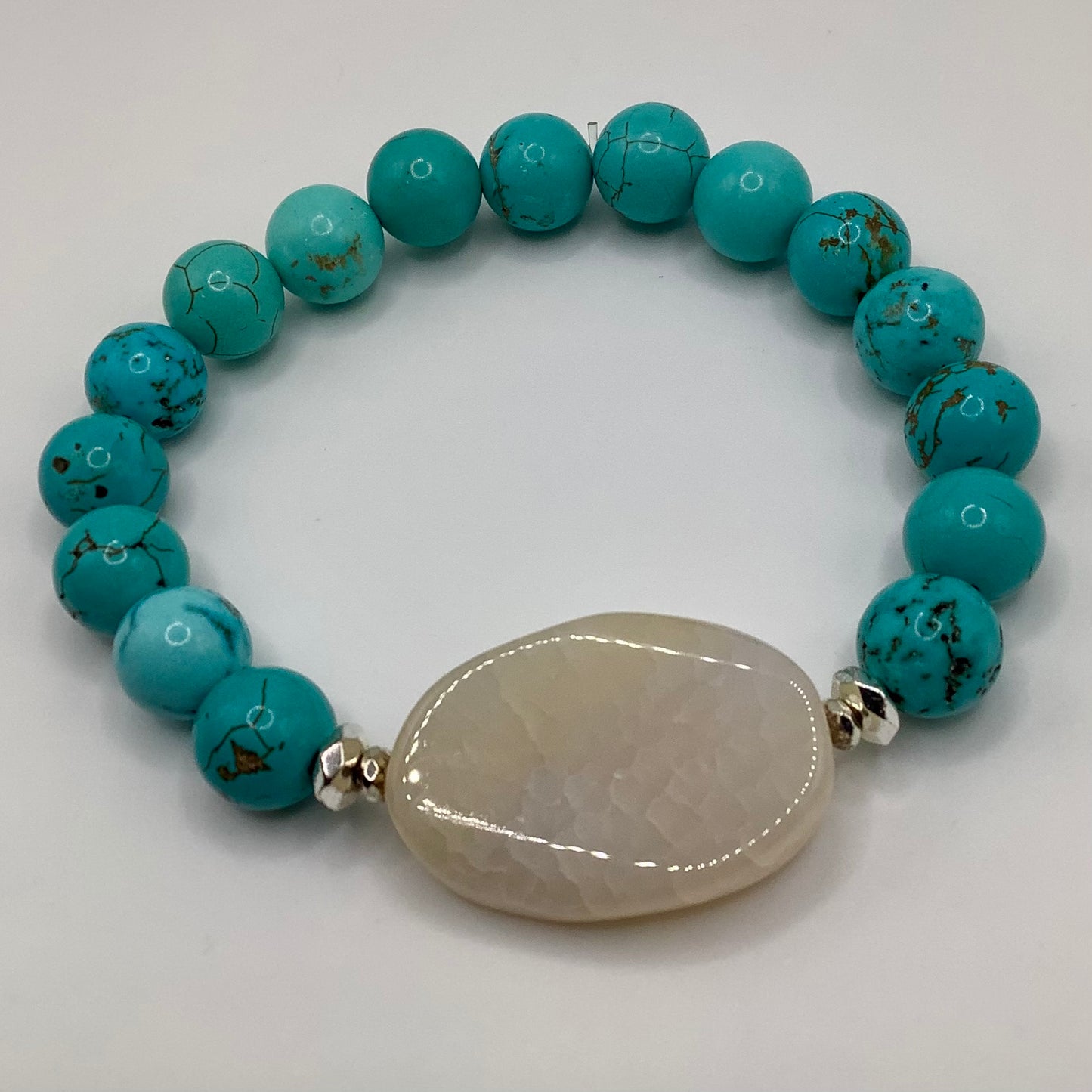 Turquoise 10mm and Agate focal