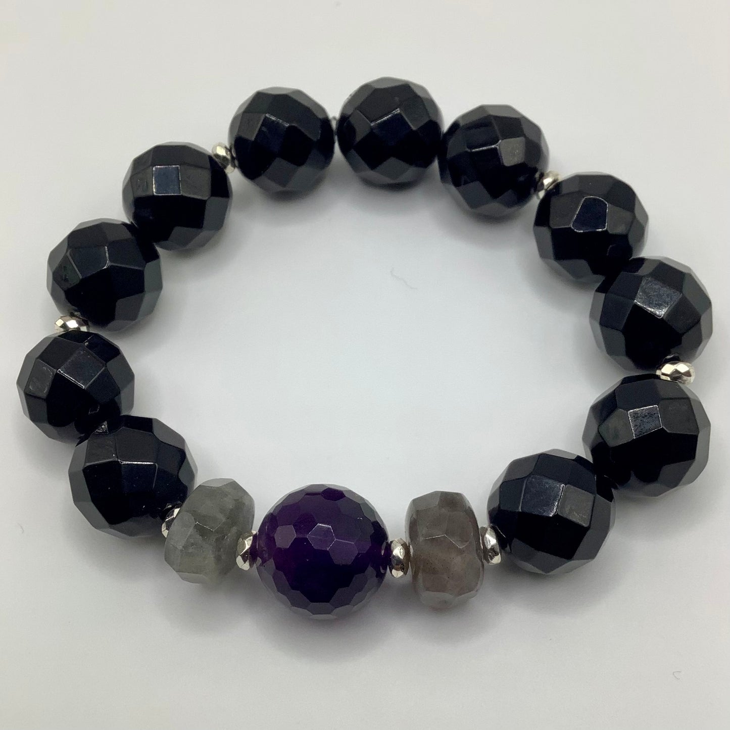 Onyx Amethyst Labradorite 14mm