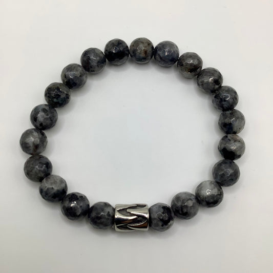 Black Labradorite w/ Silver SS Focal 10mm