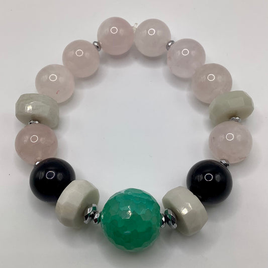 Onyx , Amazonite, Moonstone 14mm