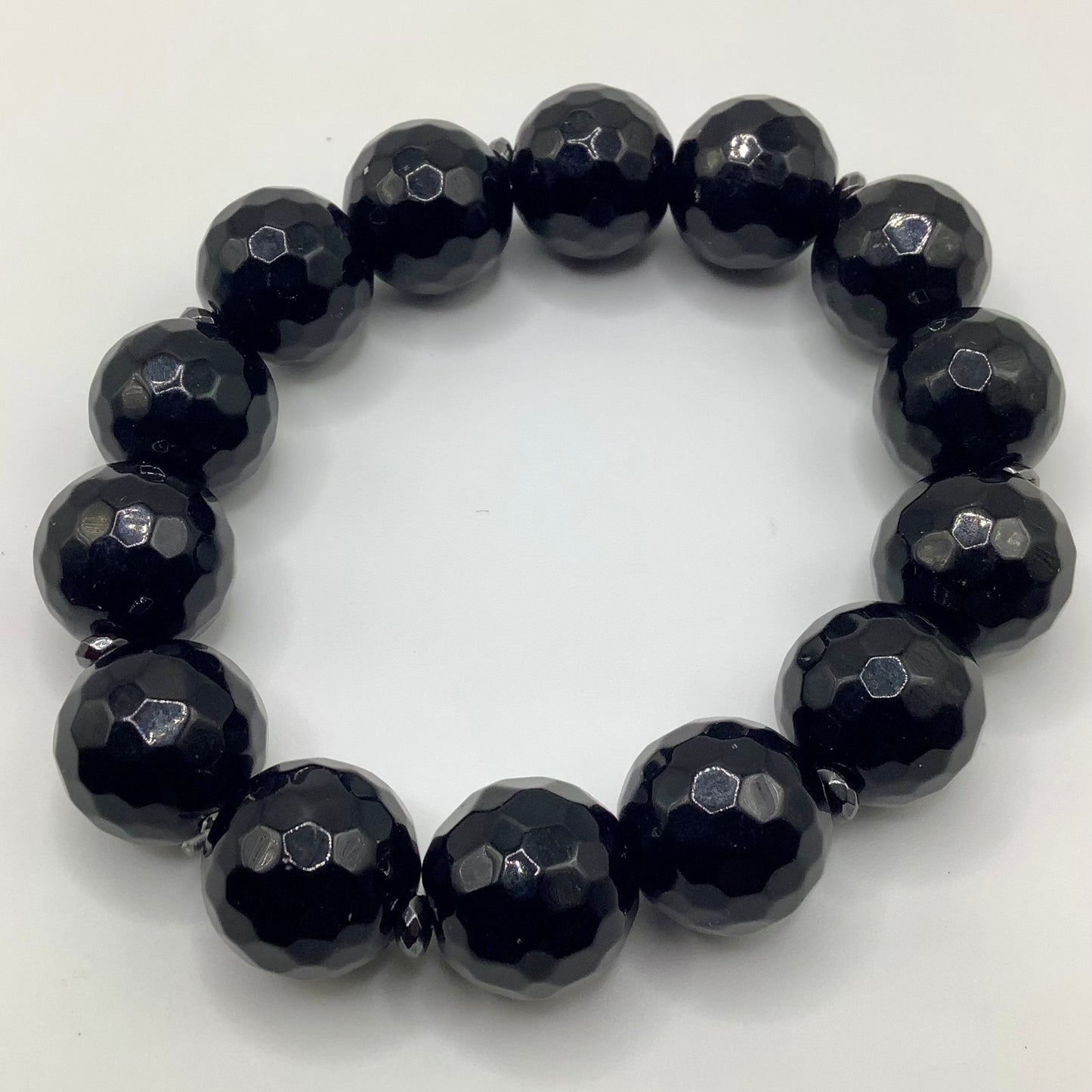 Onyx 14mm black hematite