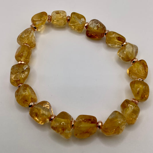 Citrine and cooper hematite 10mm