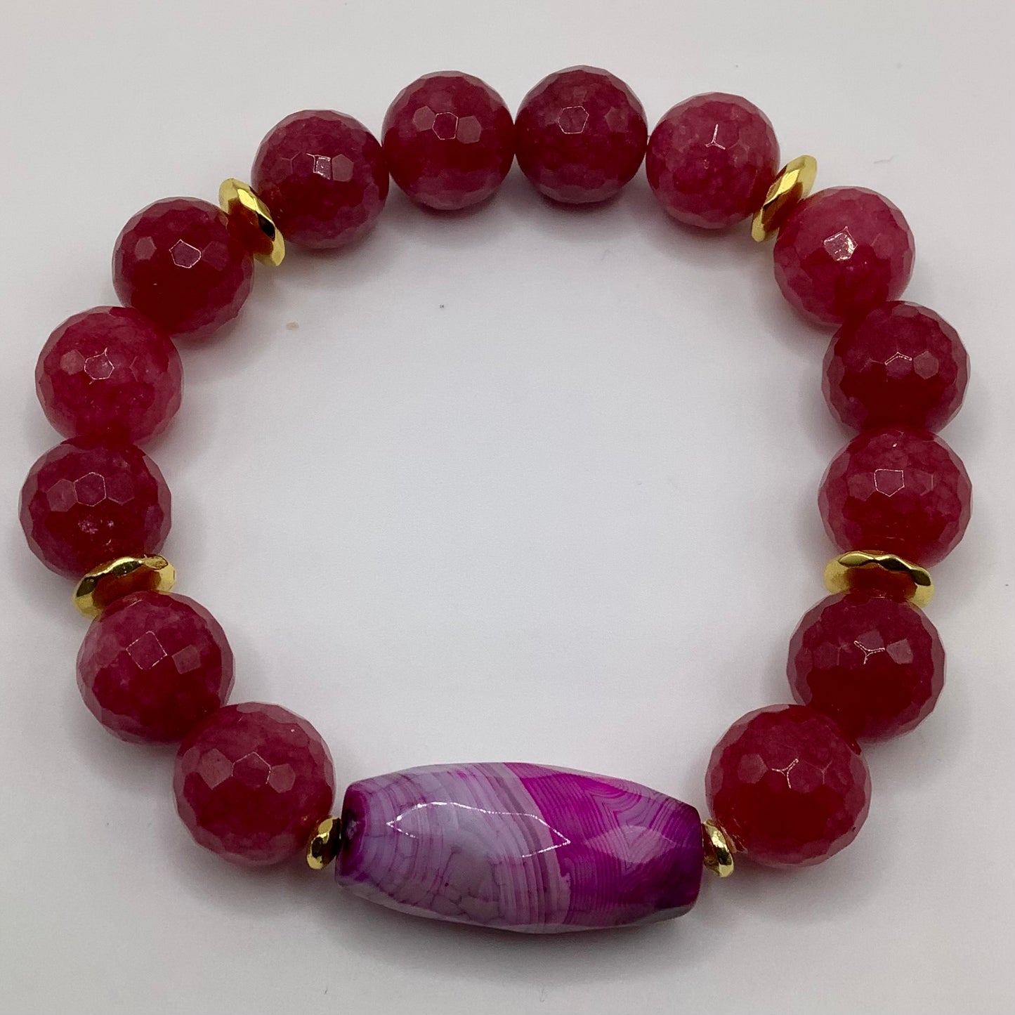 Agate Focal, Agate  12mm gold hematite