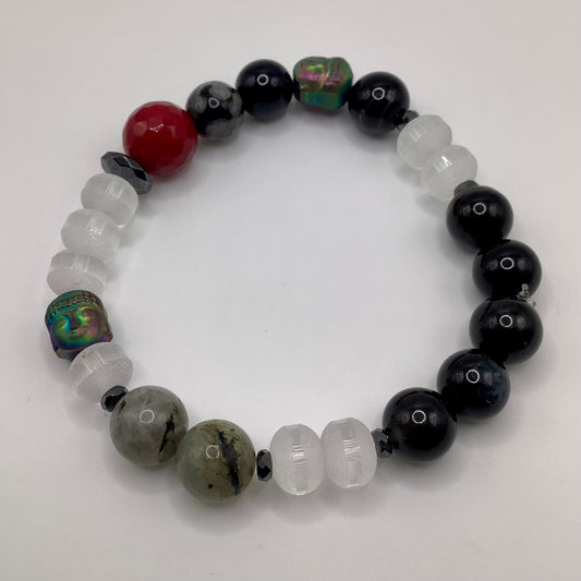 Black Obsidian,  Labradorite, Jade, Crystal, hematite  Buddha 10mm black hematite