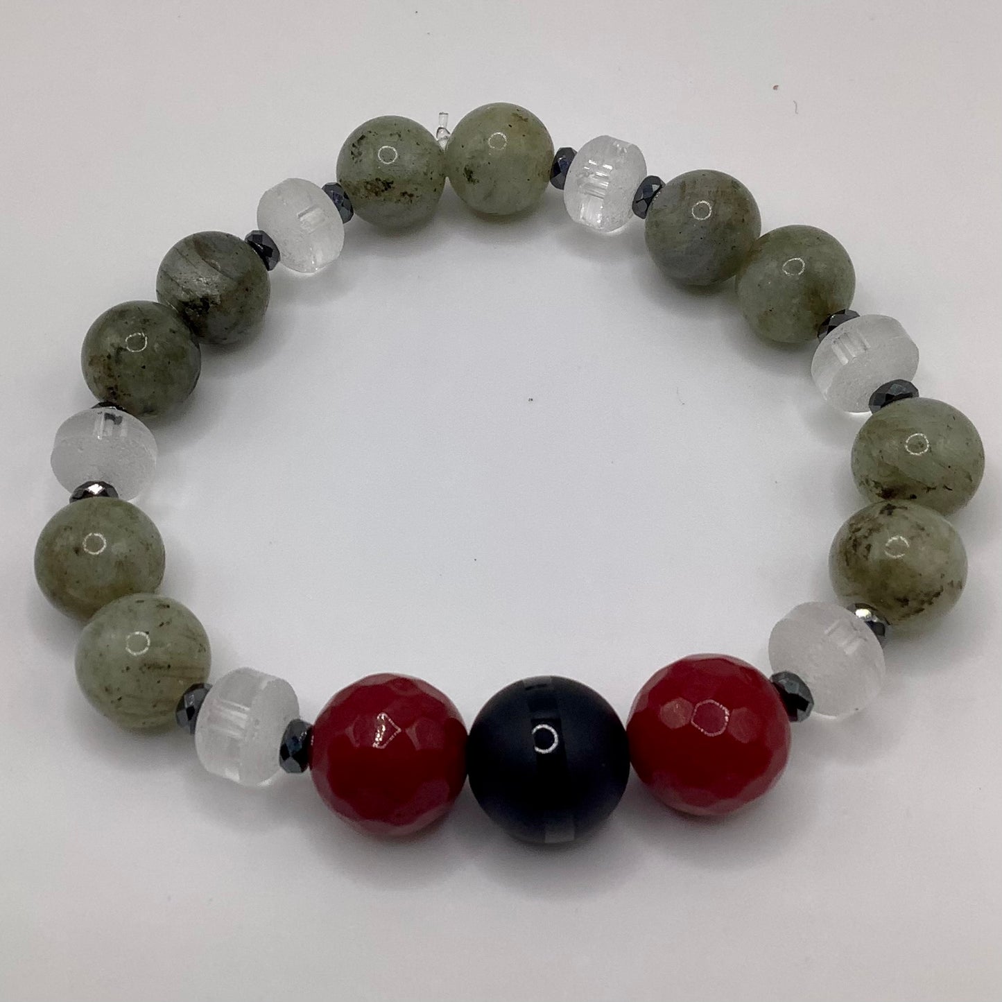 Labradorite, Jade, Crystal, Black Stripe Matte Onyx 10mm black hematite