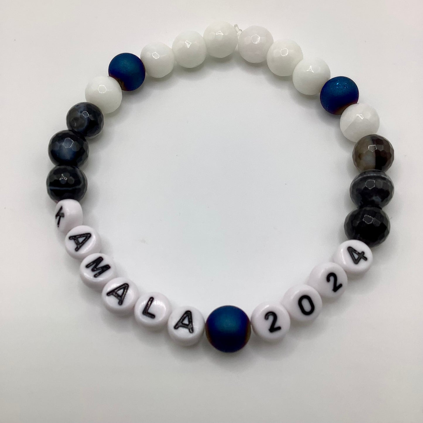 Kamala 2024 8mm Jade, Agate, Druzy